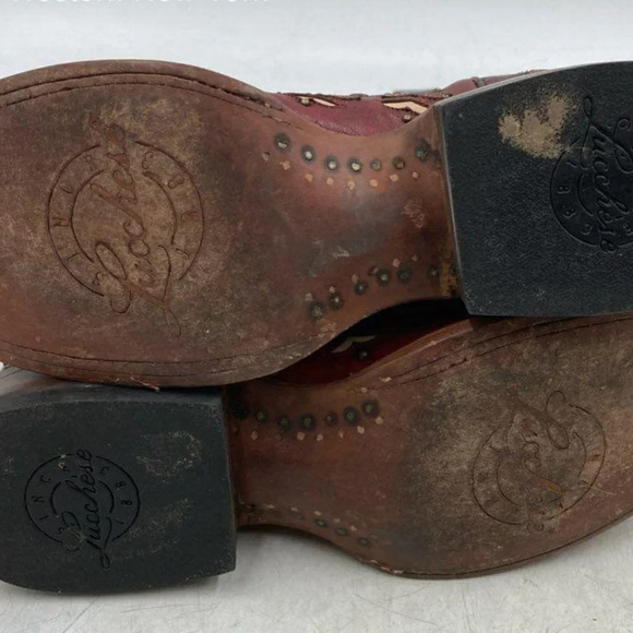 Lucchese Scarlet Studded Country Western Cowboy Boots; Women's Size 6 - Picture 4 of 13